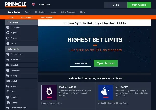 pinnacle bet