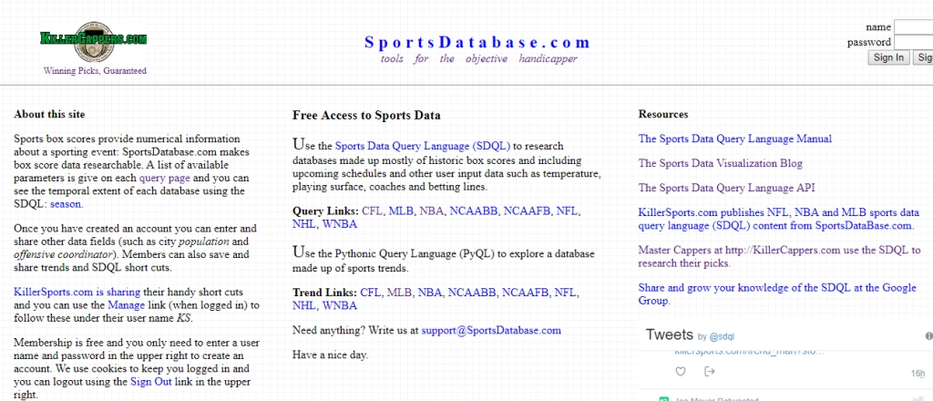 SportsDatabase.com